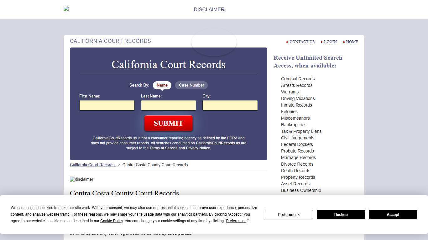Contra Costa County Court Records | CaliforniaCourtRecords.us